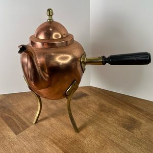 Vintage Swedish OH Lagerstedt copper teapot, Scandinavian
